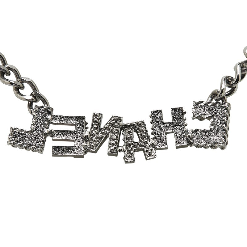 Chanel Logo Rhinestone Necklace