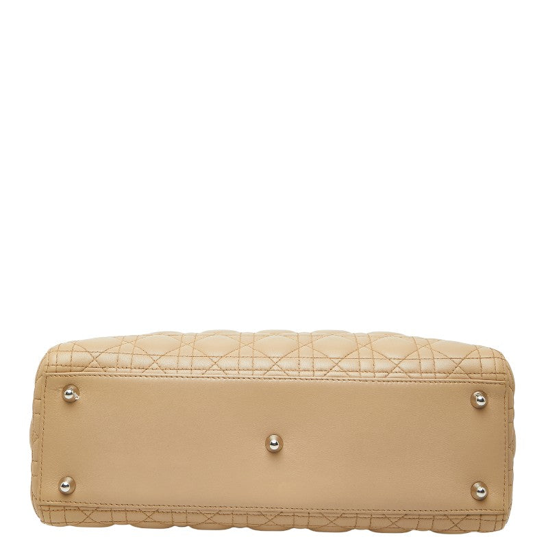 Dior Christian Lady Cannage 2Way Bag Leather Travel Bag