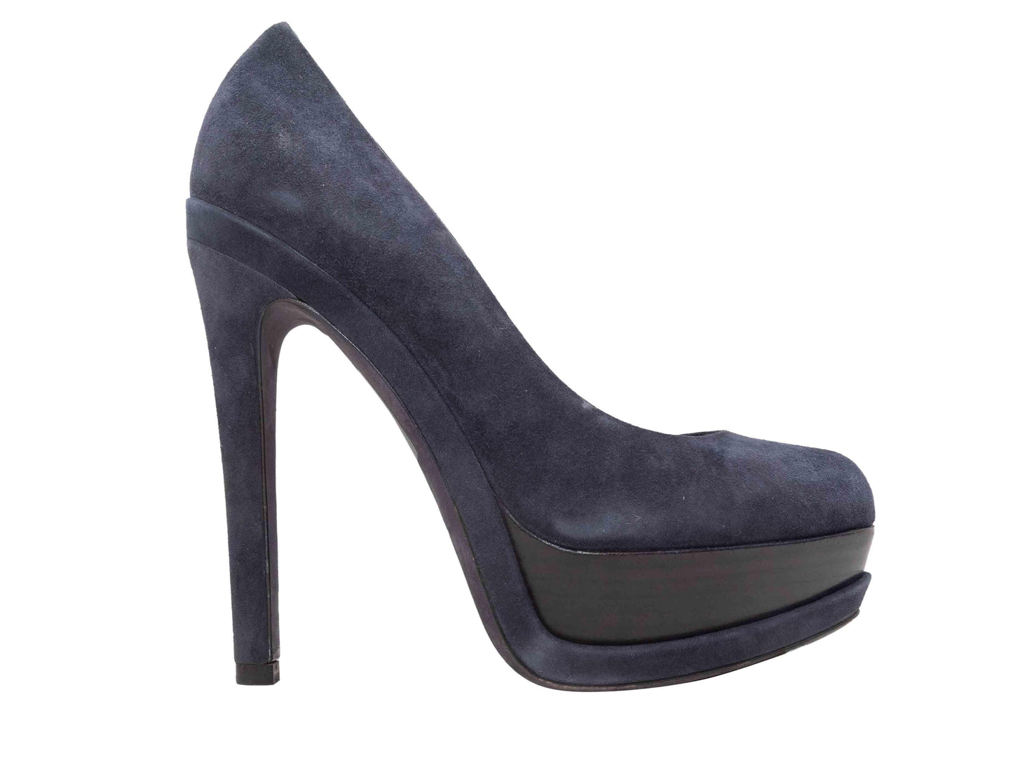 Dior Shoe Christian Platform Pumps Suede Navy Shoes