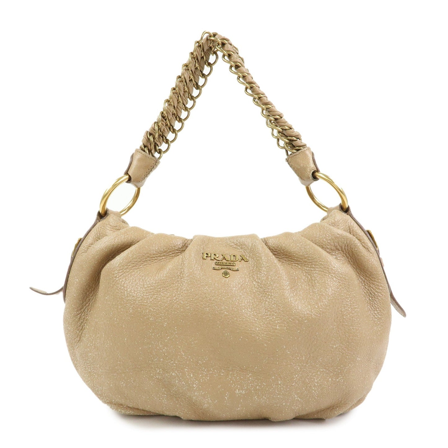 Shoulder Bag One Light Leather Brown Chain