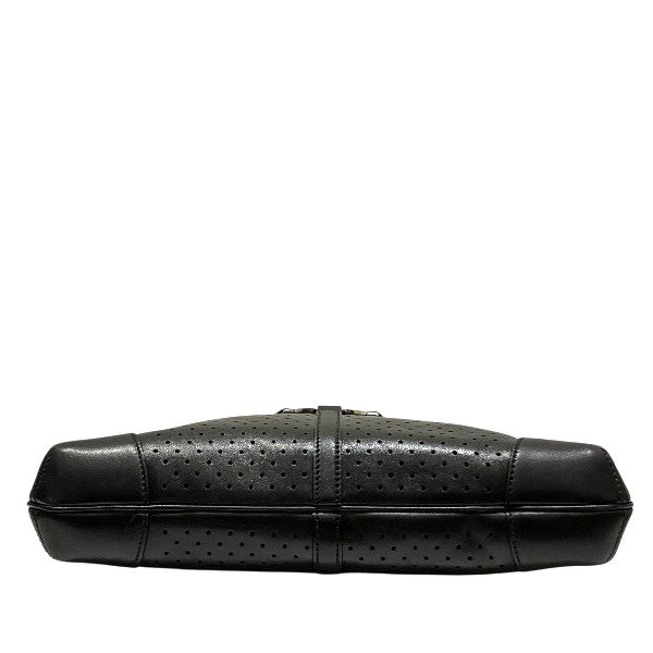 Gucci Interlocking Punching Handbag Leather Travel Bag