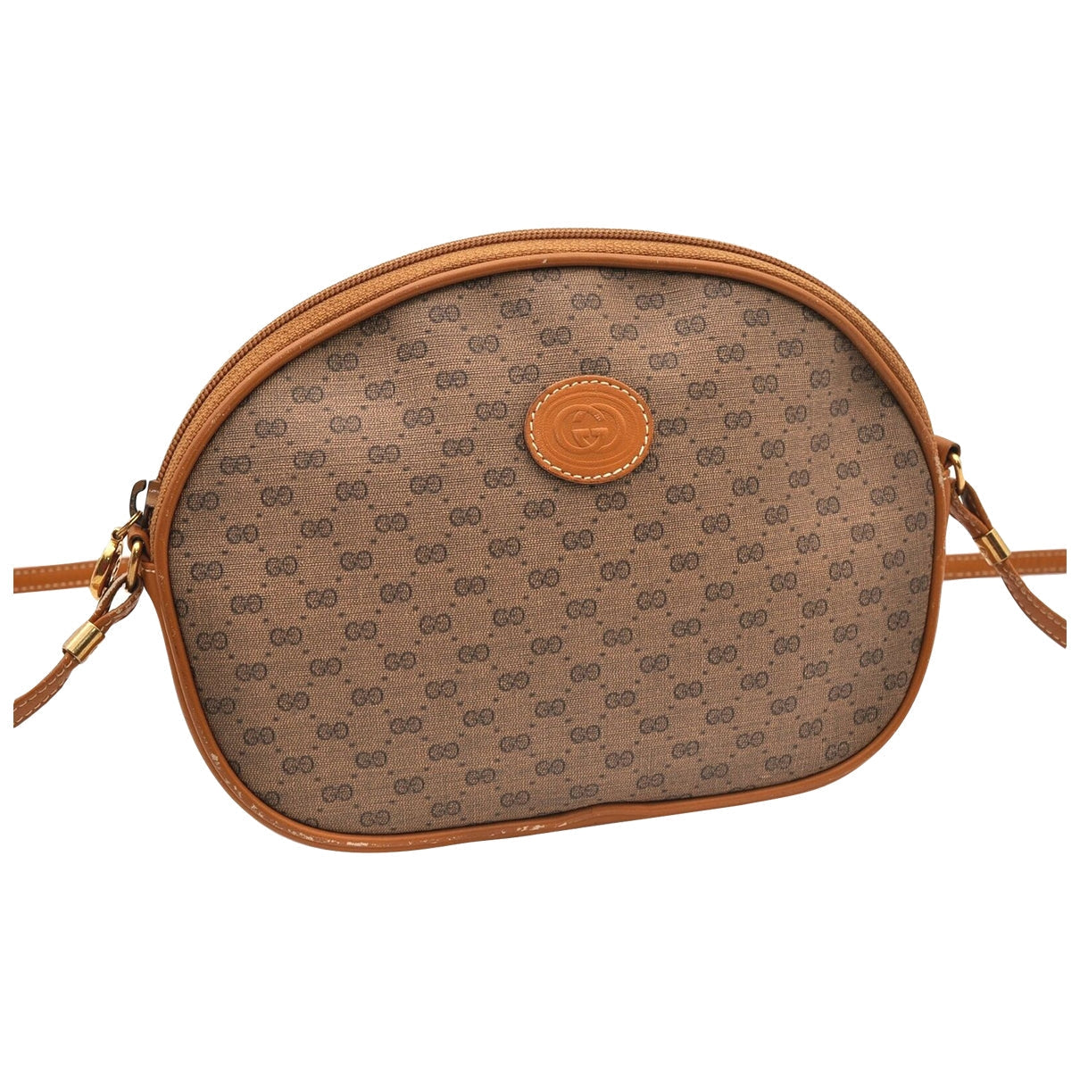 Gucci brown cloth handbag