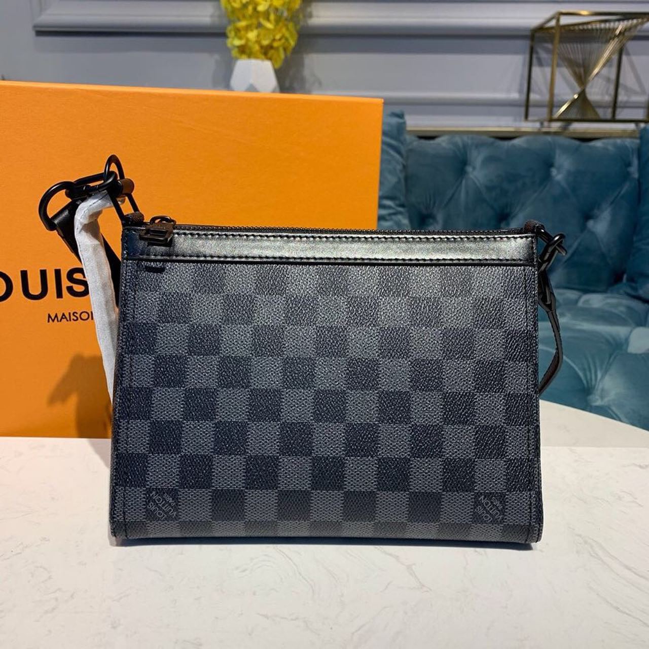 Top Quality Triangle Messenger Damier Graphite For Canvas Travel Bag