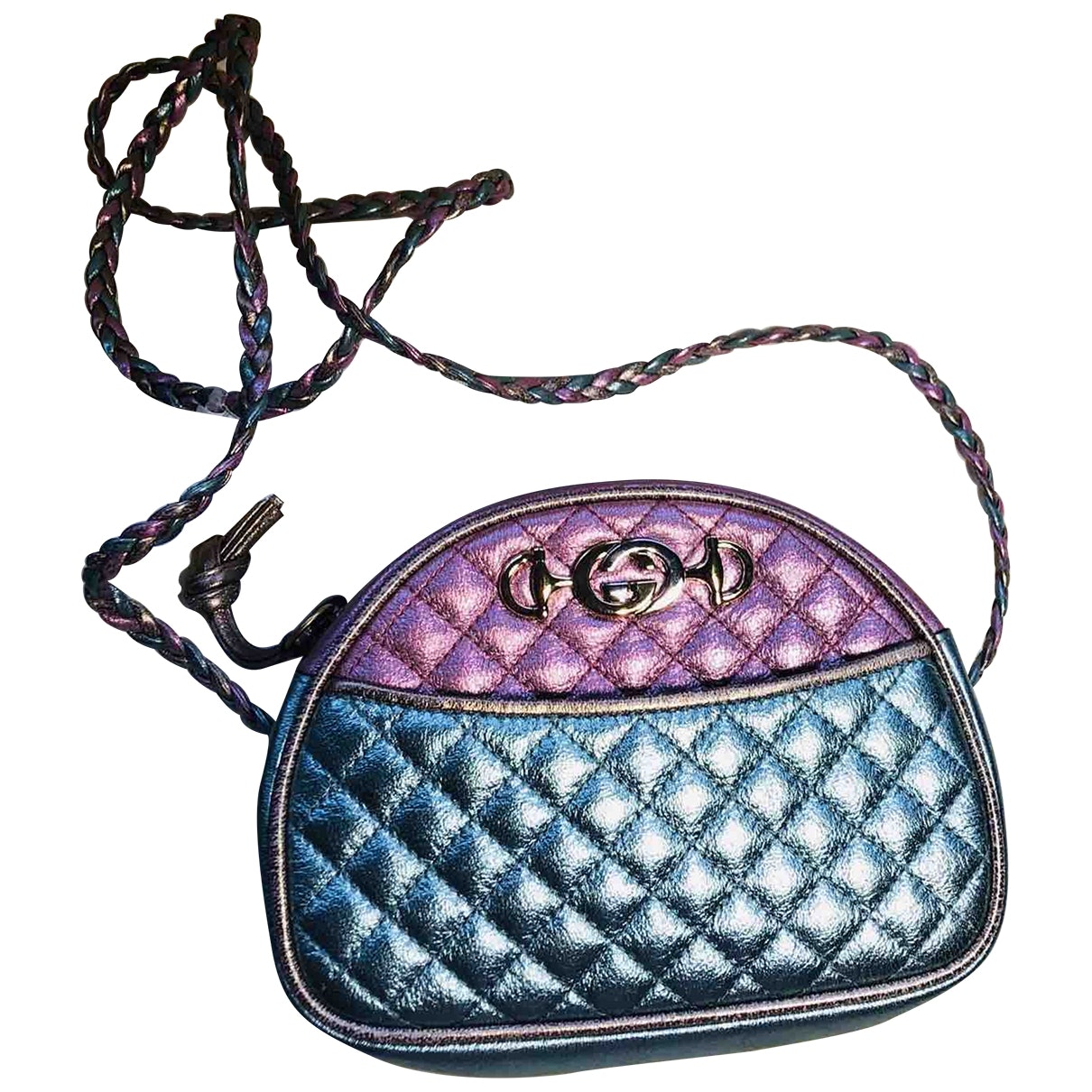Gucci laminated pink leather handbag