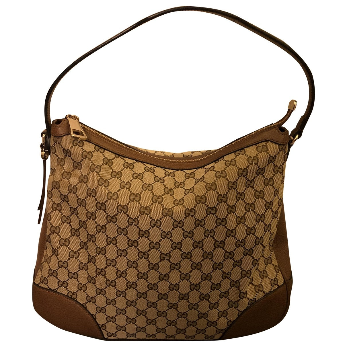 Gucci hobo brown cloth handbag