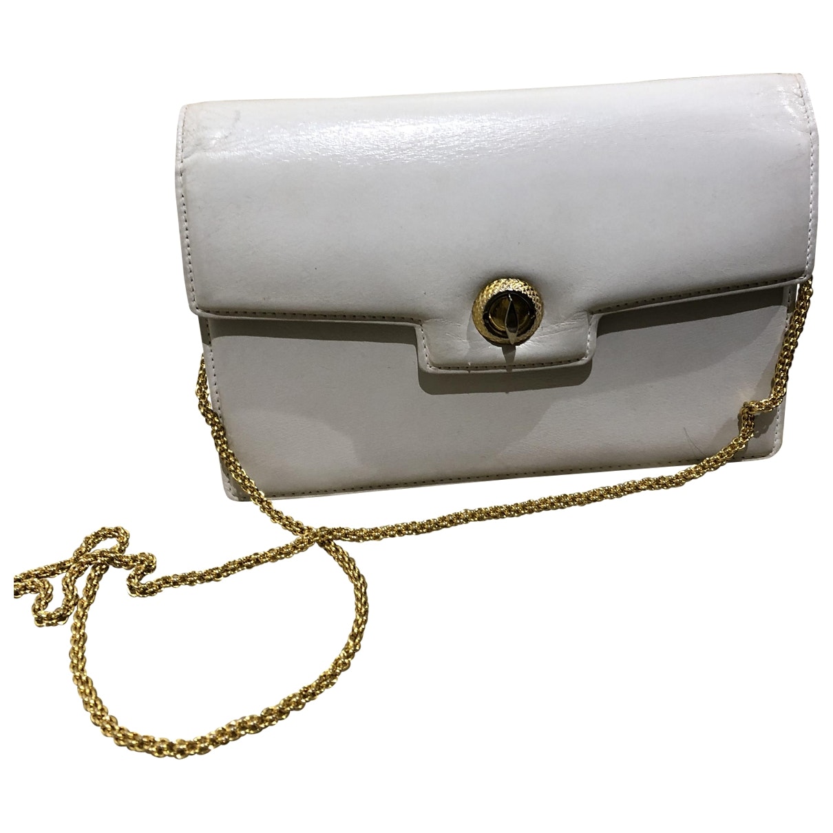 Gucci white leather handbag