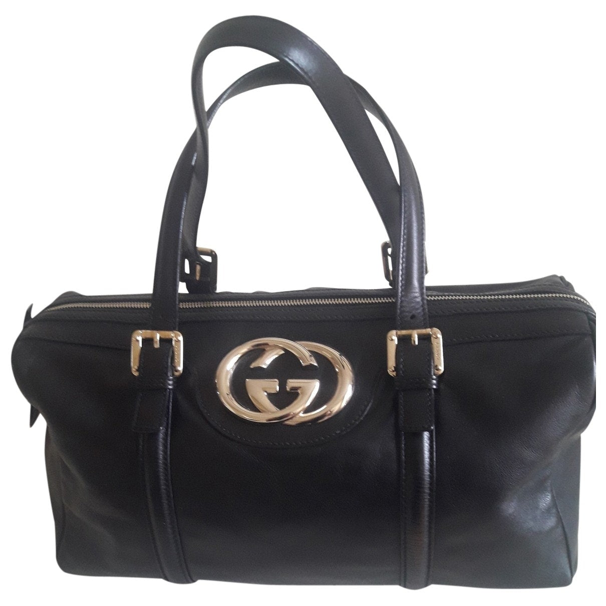 Gucci black leather handbag