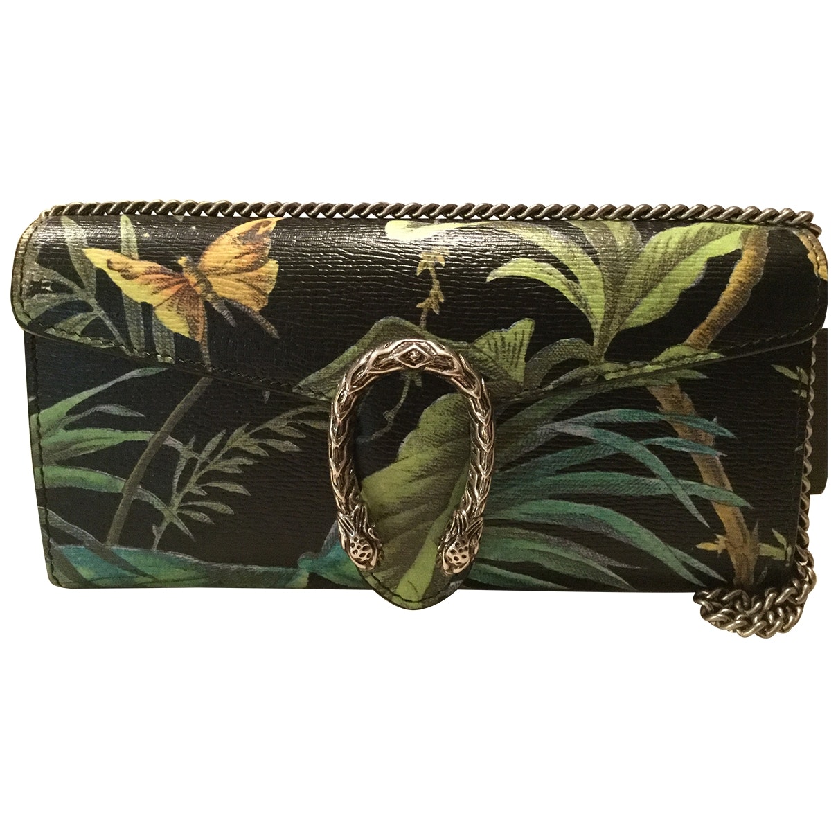 Gucci dionysus black leather handbag