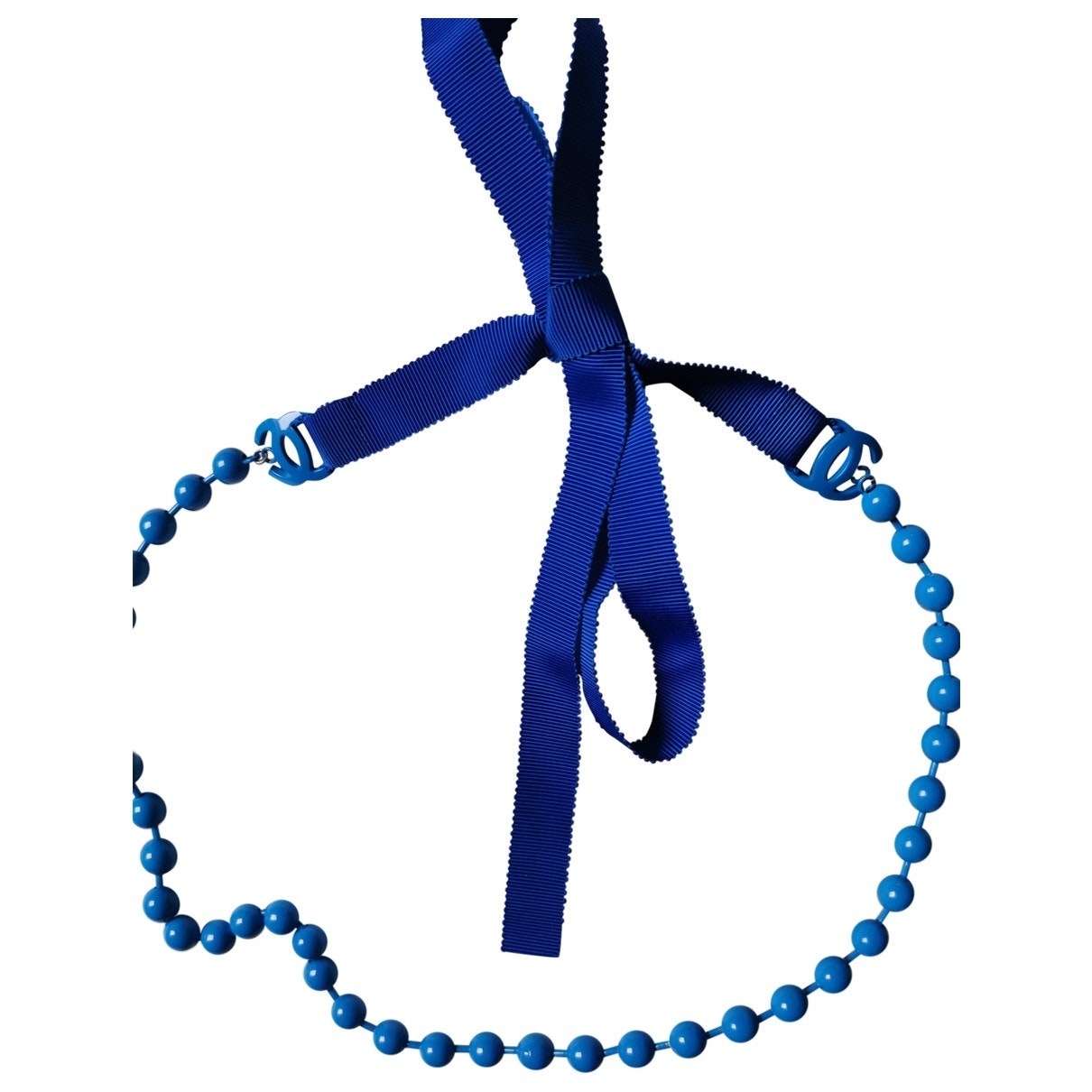 Chanel cc blue long necklaces