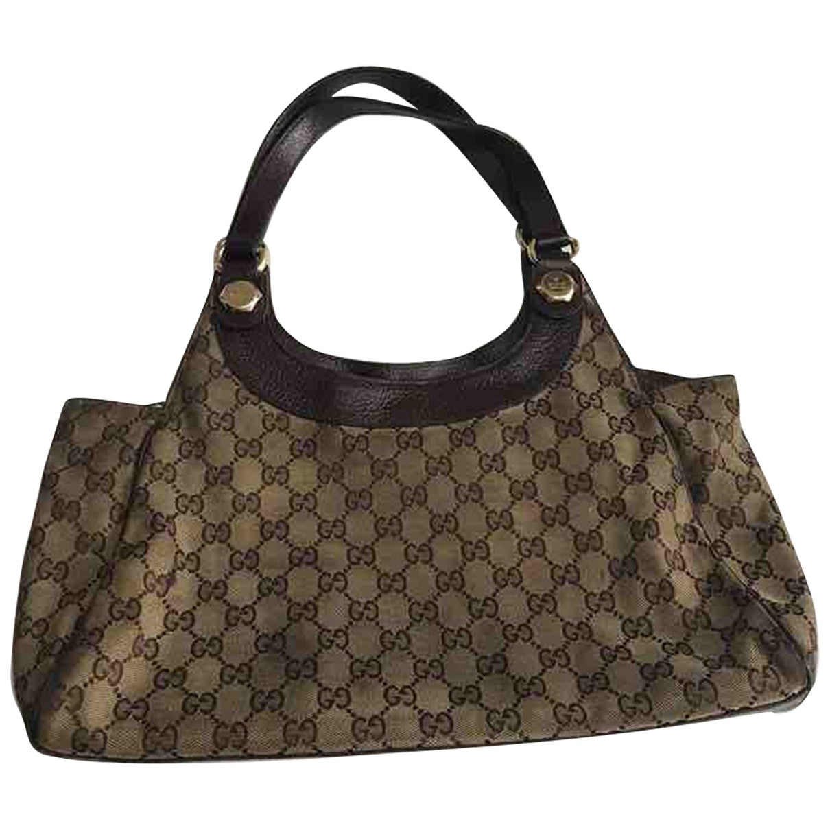 Gucci brown cloth handbag