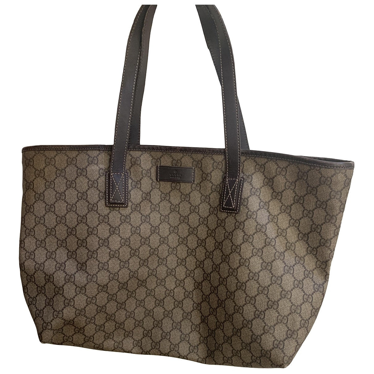 Gucci brown cloth handbag