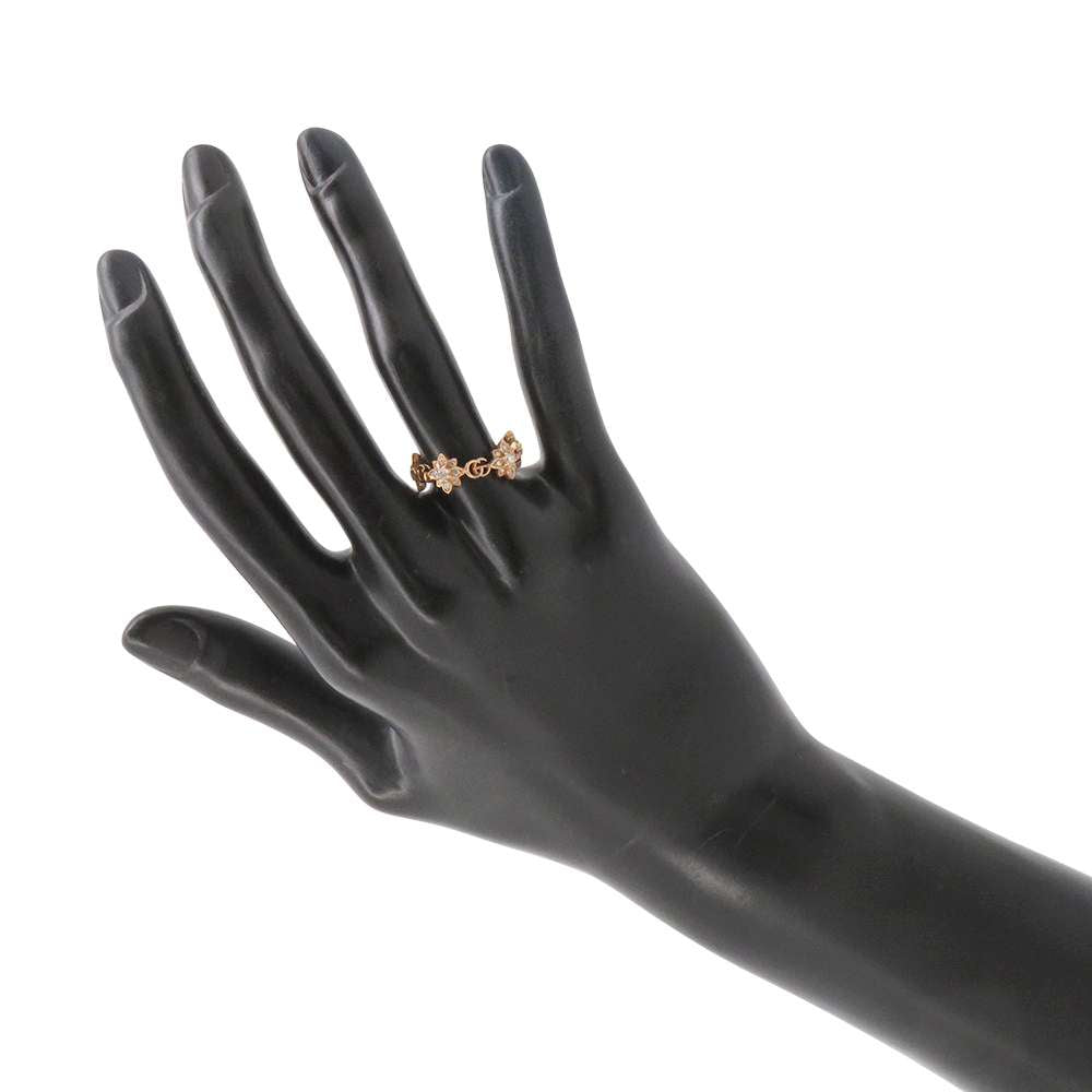 GUCCI ?Flora Ring Size 12 18K Pink Gold