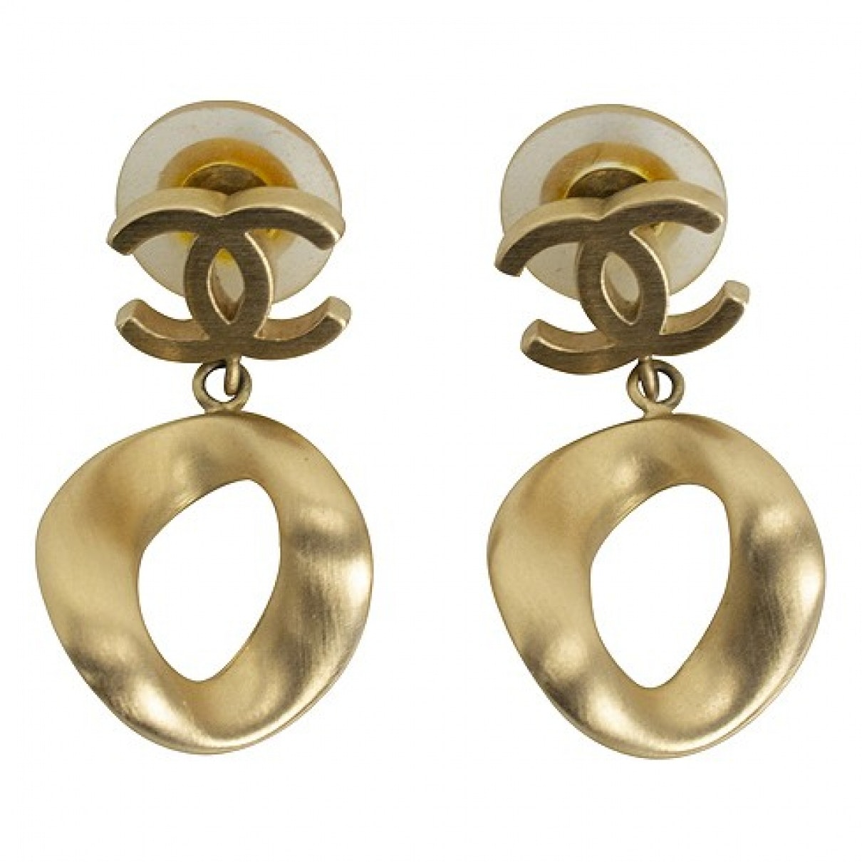 Chanel Gold Metal Earrings