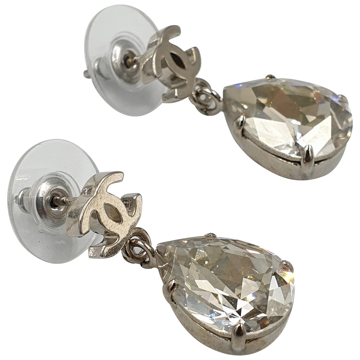 Chanel Silver Steel Earrings