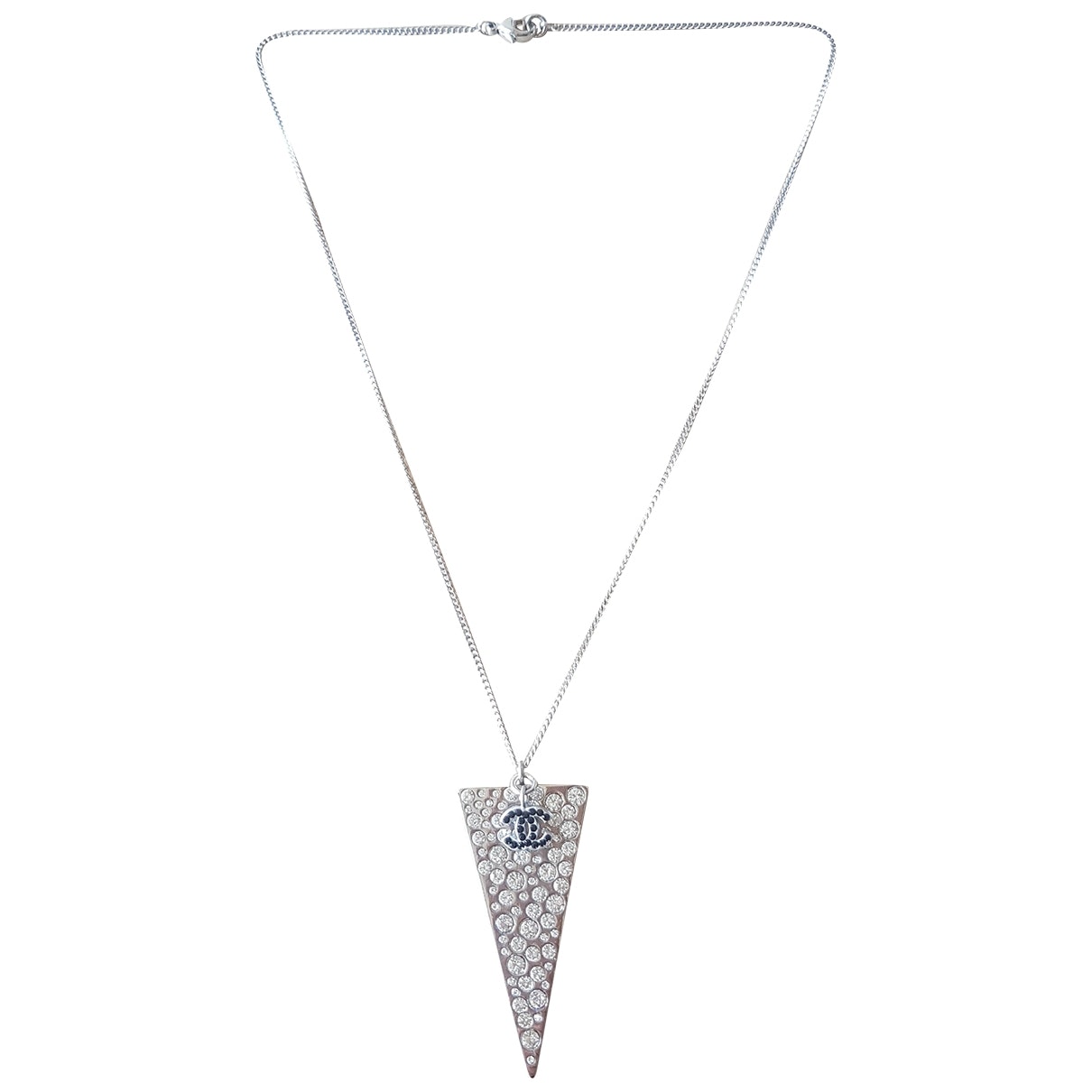 Chanel cc silver steel necklaces