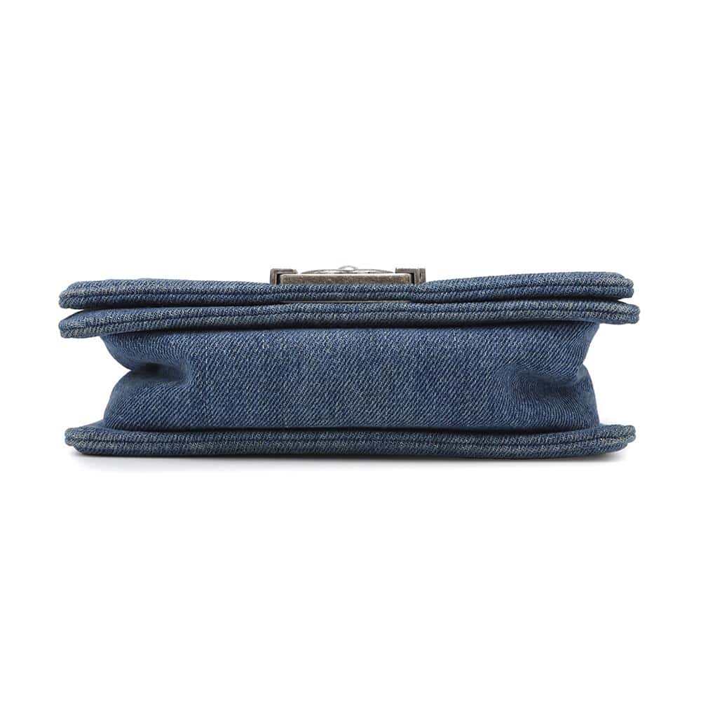 Chanel Boy ChainShoulder Denim Blue Shoulder Bag