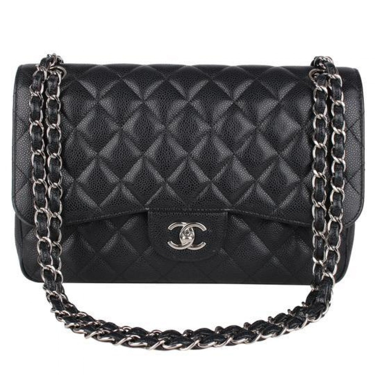 Chanel Timeless/classique Black Leather Handbag