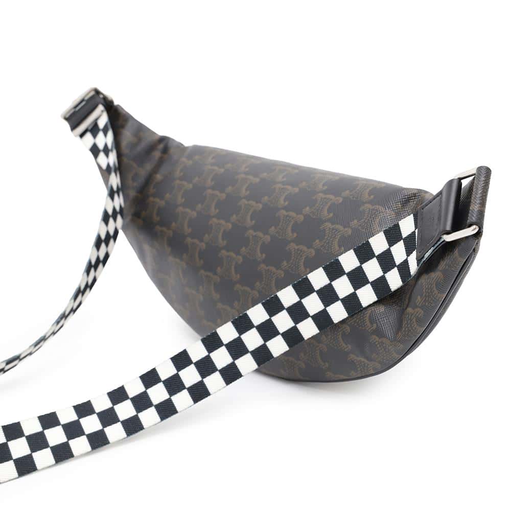 Triomphe Crossbody Bag Pvc Leather Brown