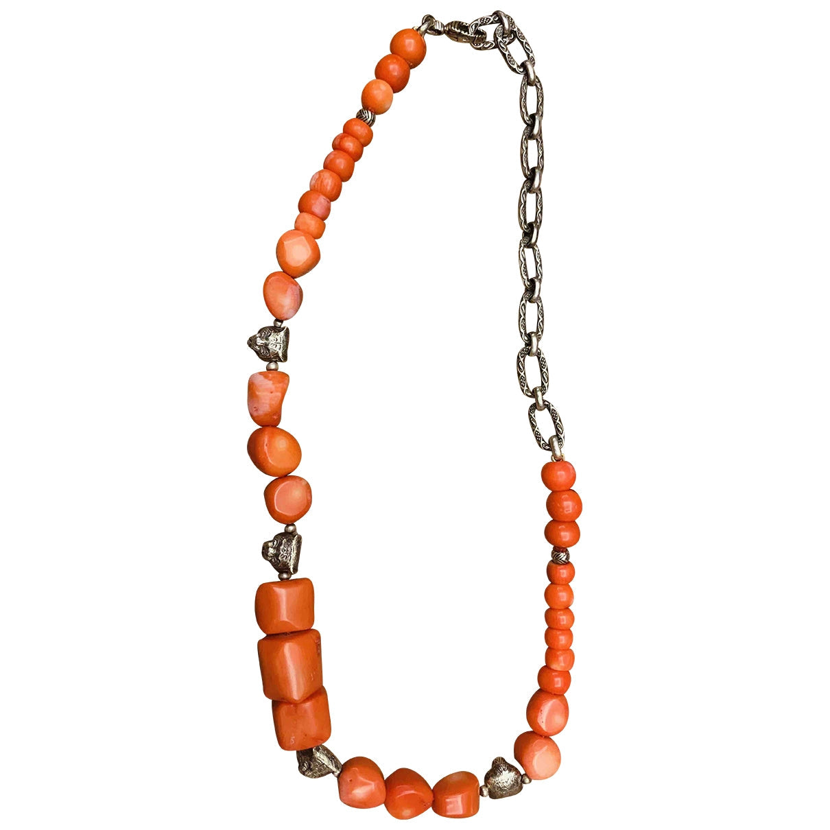 Gucci red metal necklaces
