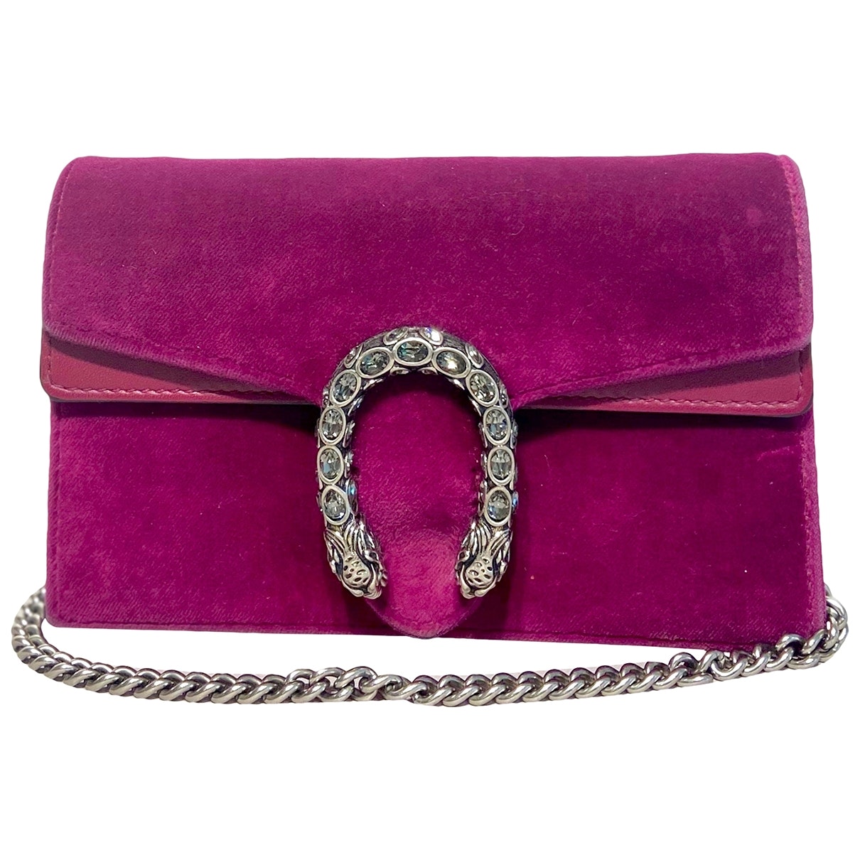 Gucci dionysus purple velvet clutch bag