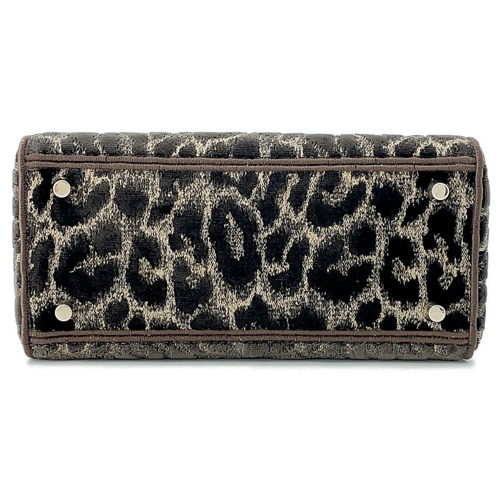 Dior Lady Dee Light Brownm Otgt Velvet Size Medium Travel Bag