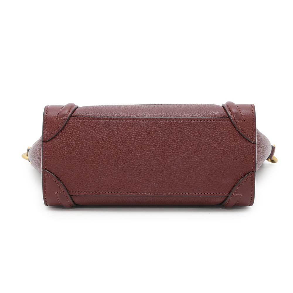 Luggage Shopper Bordeaux Size Nano Handbag Leather Travel Bag