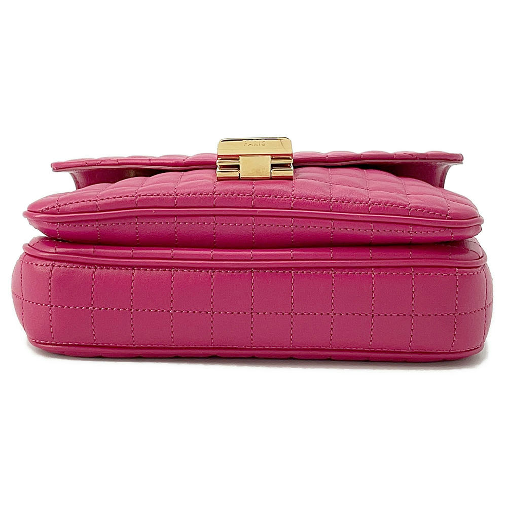 C C Chainshoulder Bag Size Leather Pink