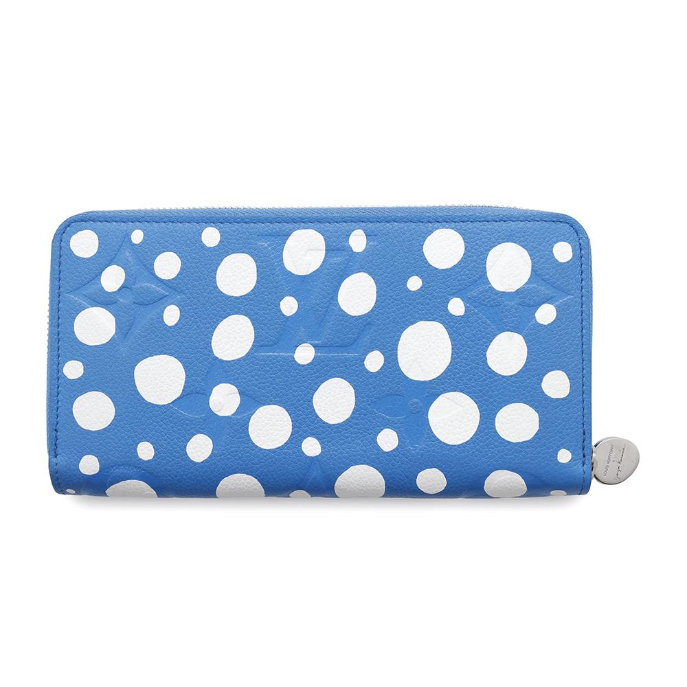 Louis Vuitton × YK Zippy bronM81954 Empreinte Monogram Leather Blue Wallet Case