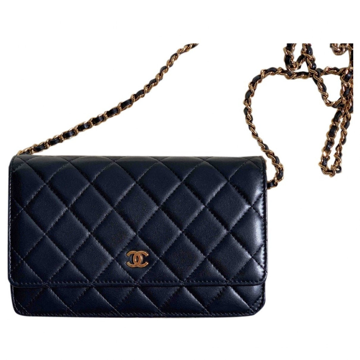 Chanel Wallet on Chain Black Leather Handbag