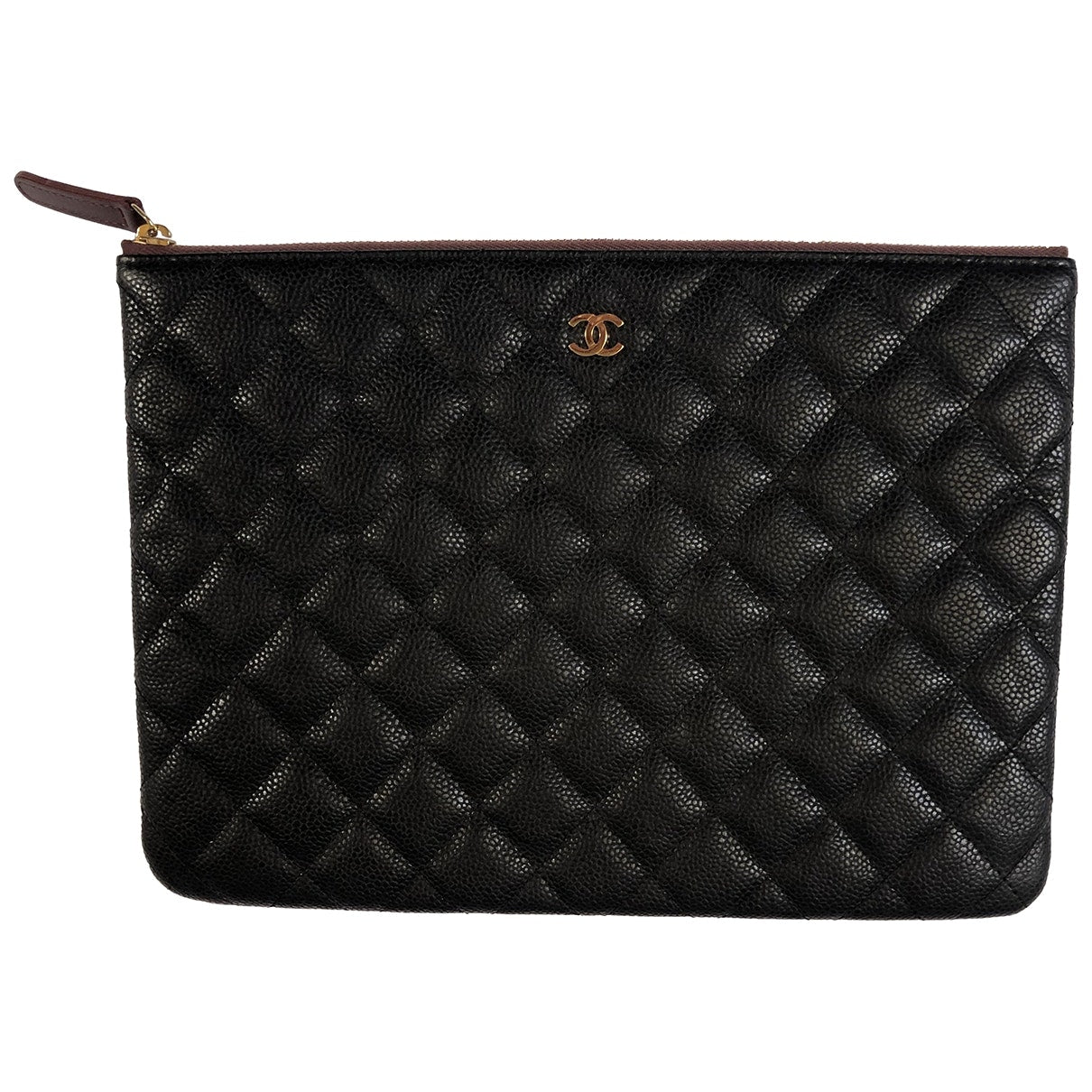 Chanel Black Leather Clutch Bag
