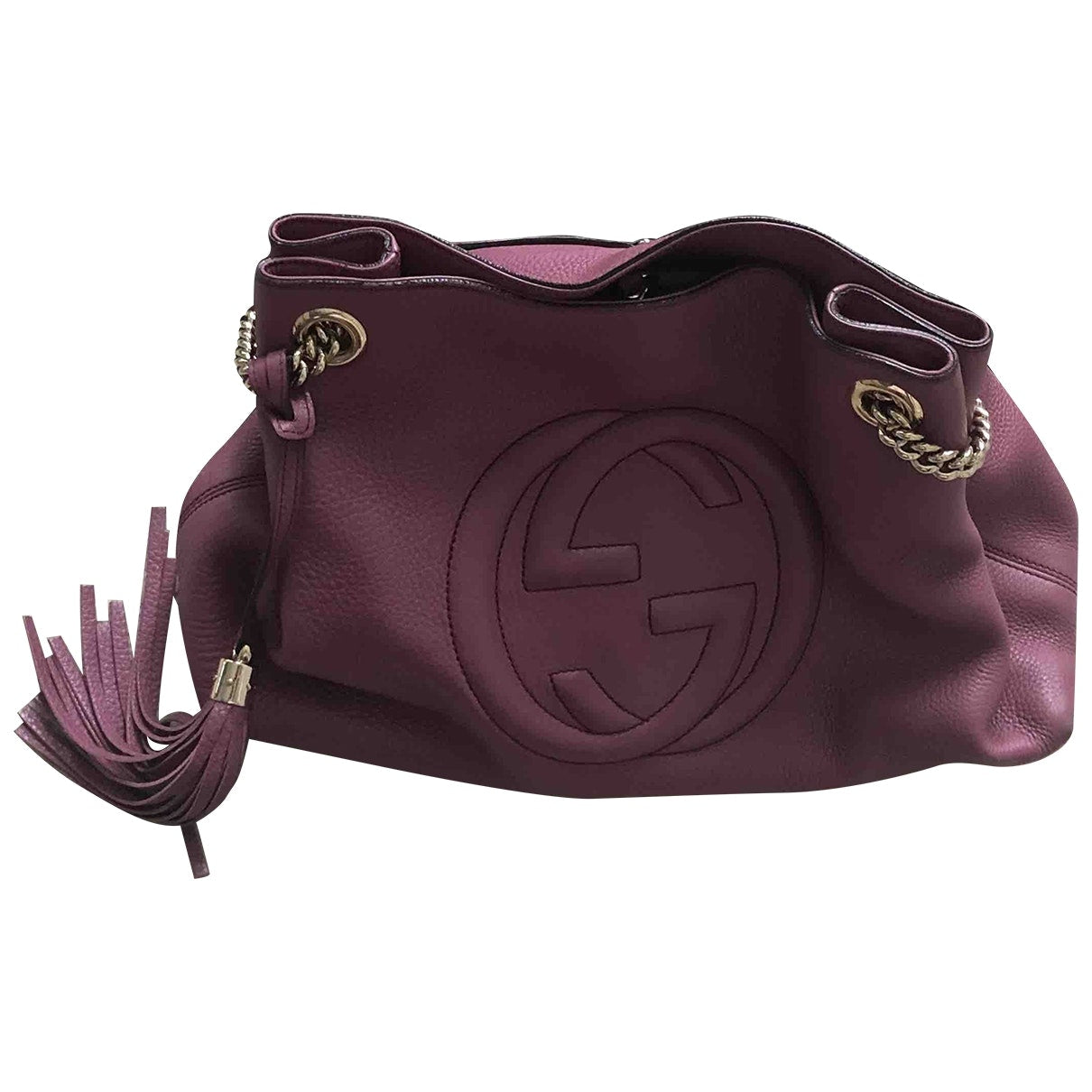 Gucci soho purple leather handbag