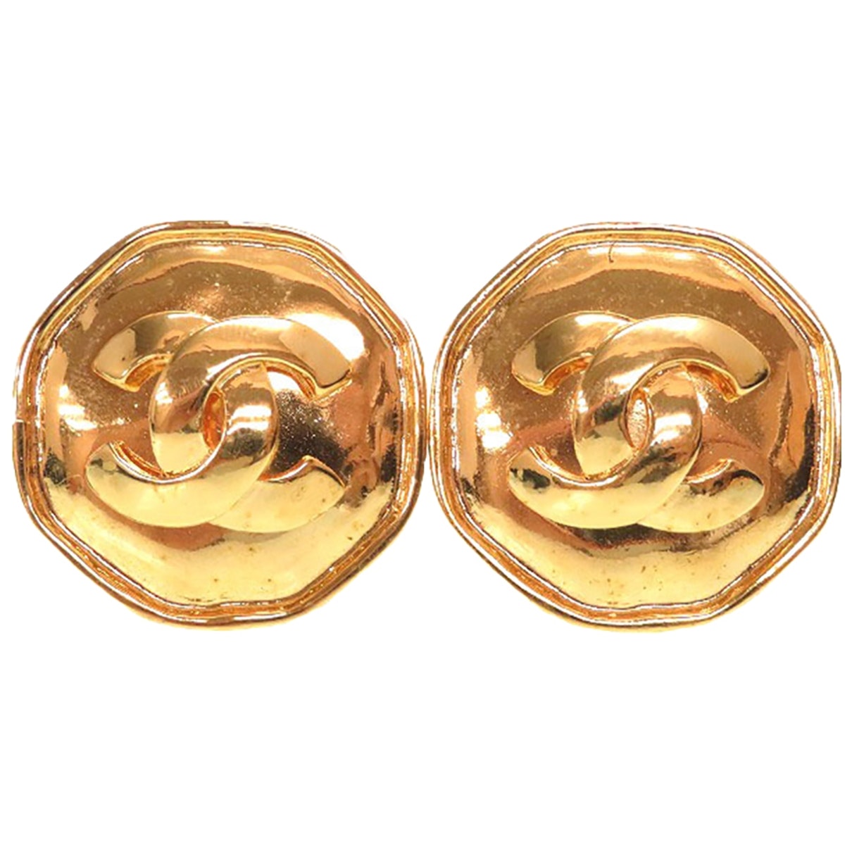 Chanel Gold Metal Earrings