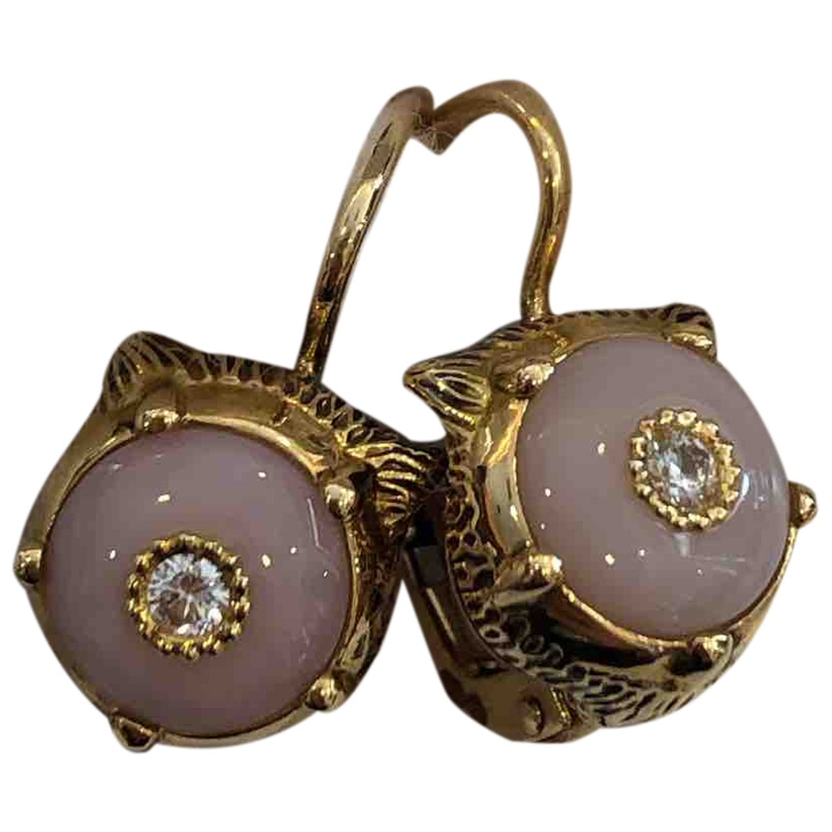 Gucci pink yellow gold earrings