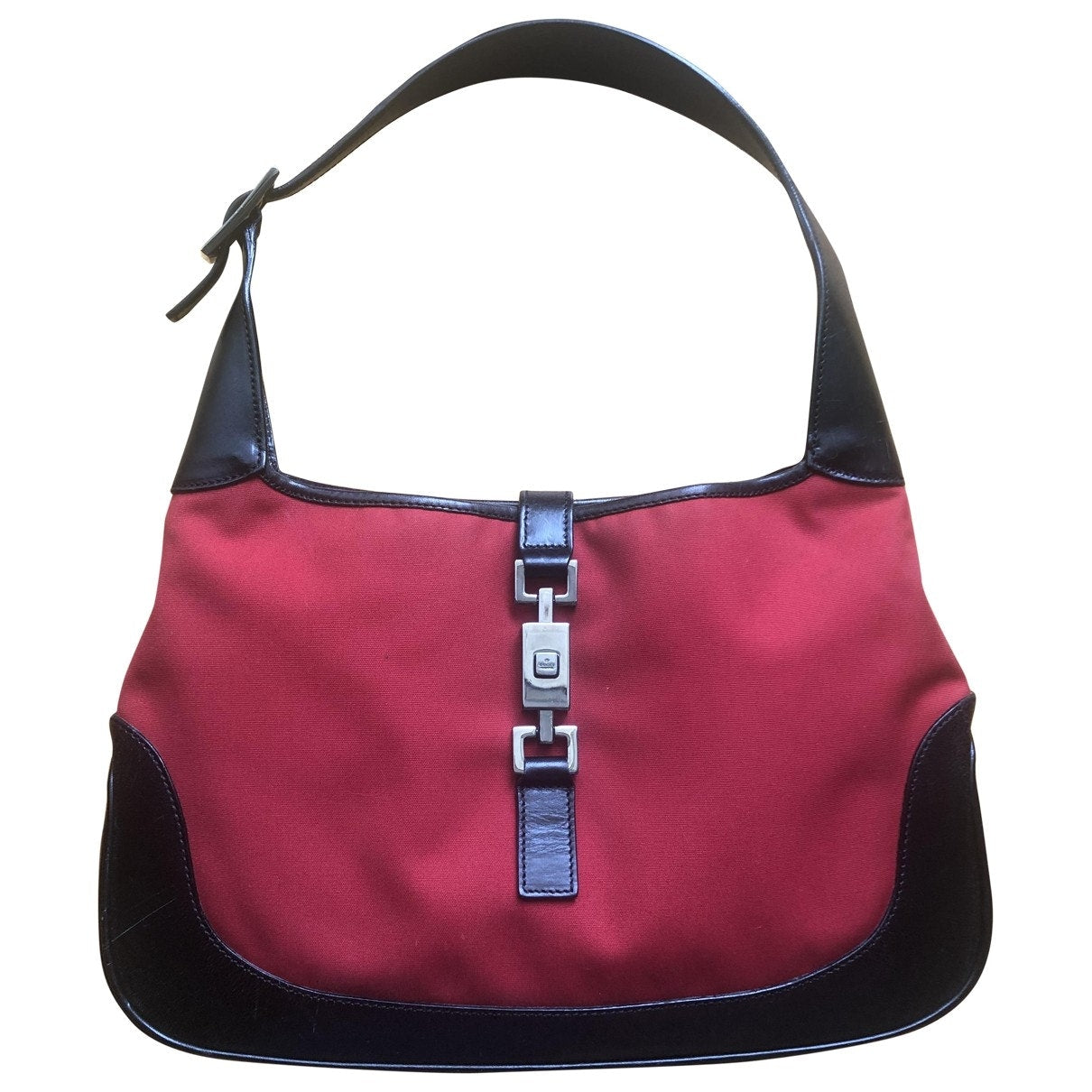 Gucci jackie red cloth handbag
