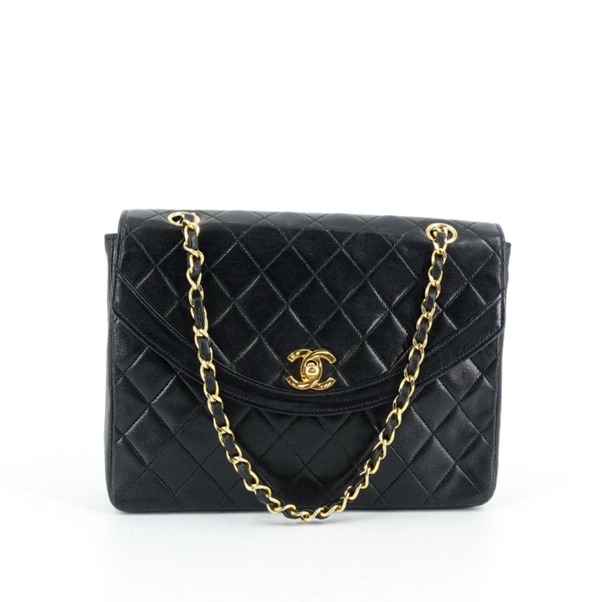 Chanel black leather handbag