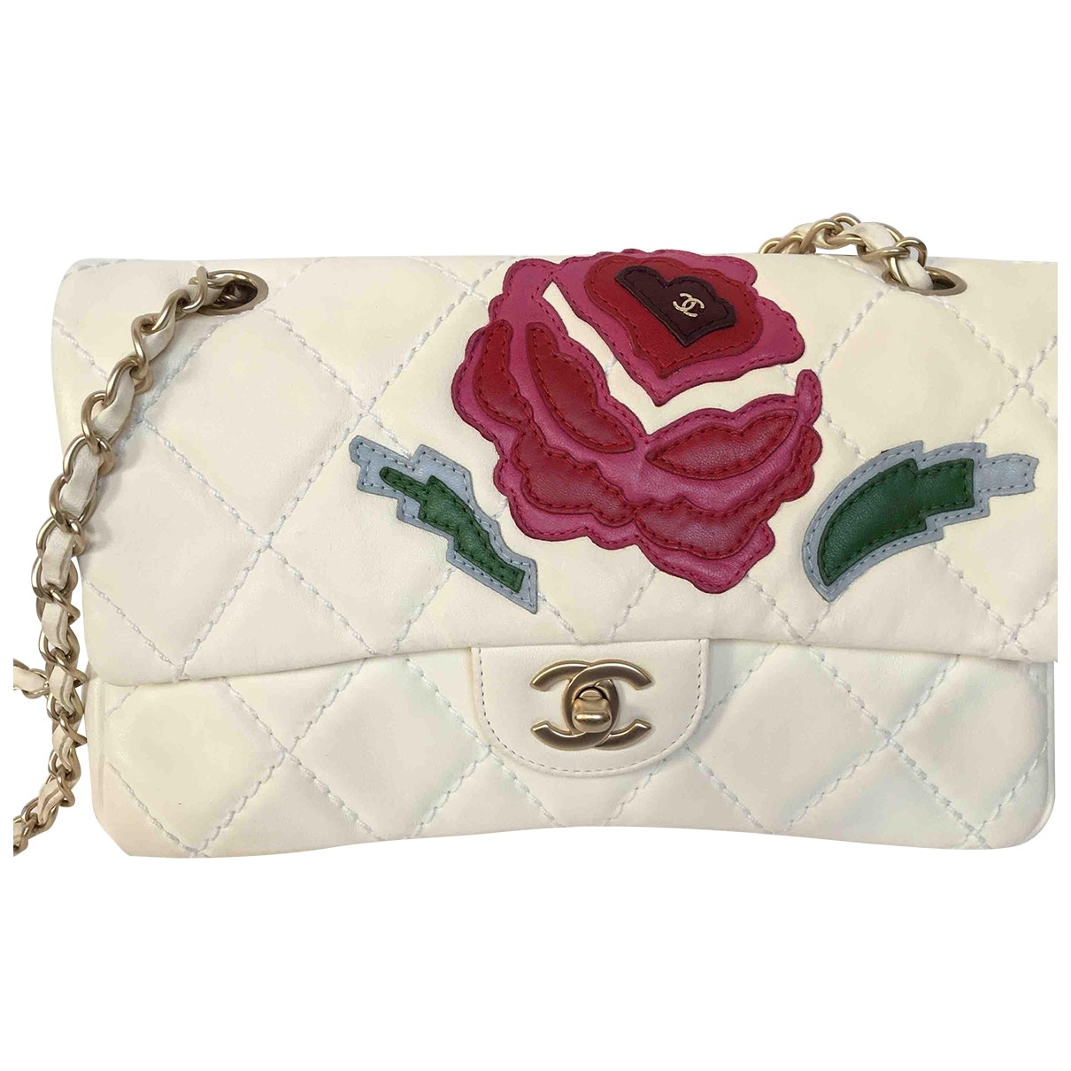 Chanel Timeless/classique White Leather Handbag