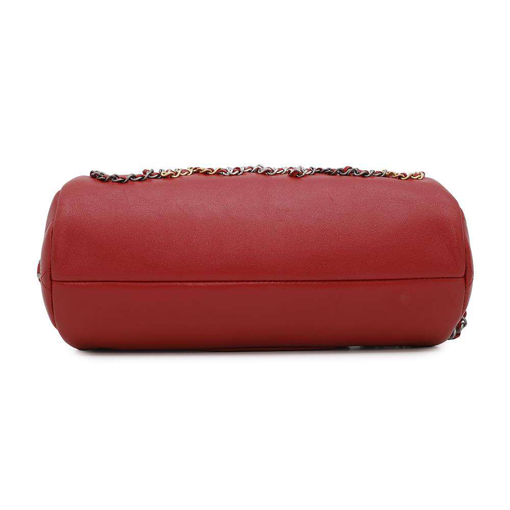 Chanel logo 2WAY RedAS1779 Leather Shoulder Bag
