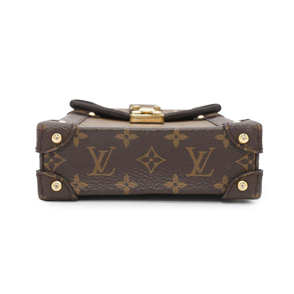 Louis Vuitton Pochette Trunk Vertical BrownM67873 Reverse Monogram Canvas Clutch Bag