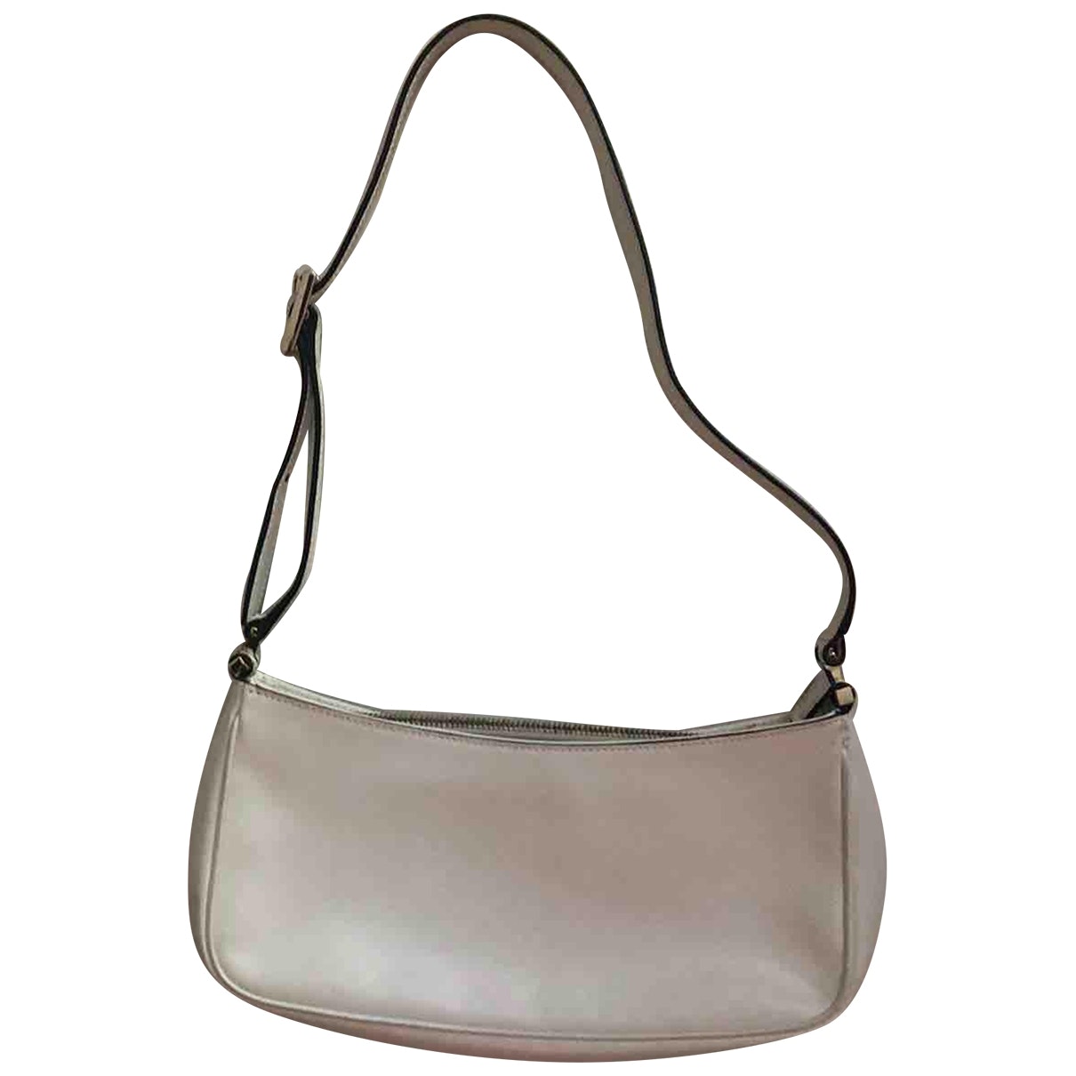 Gucci white leather clutch bag