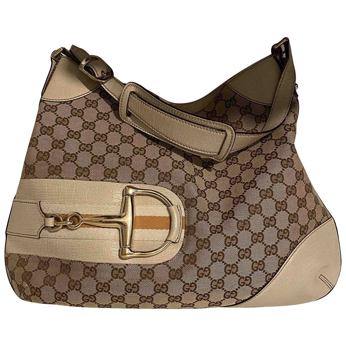 Gucci hobo beige cloth handbag