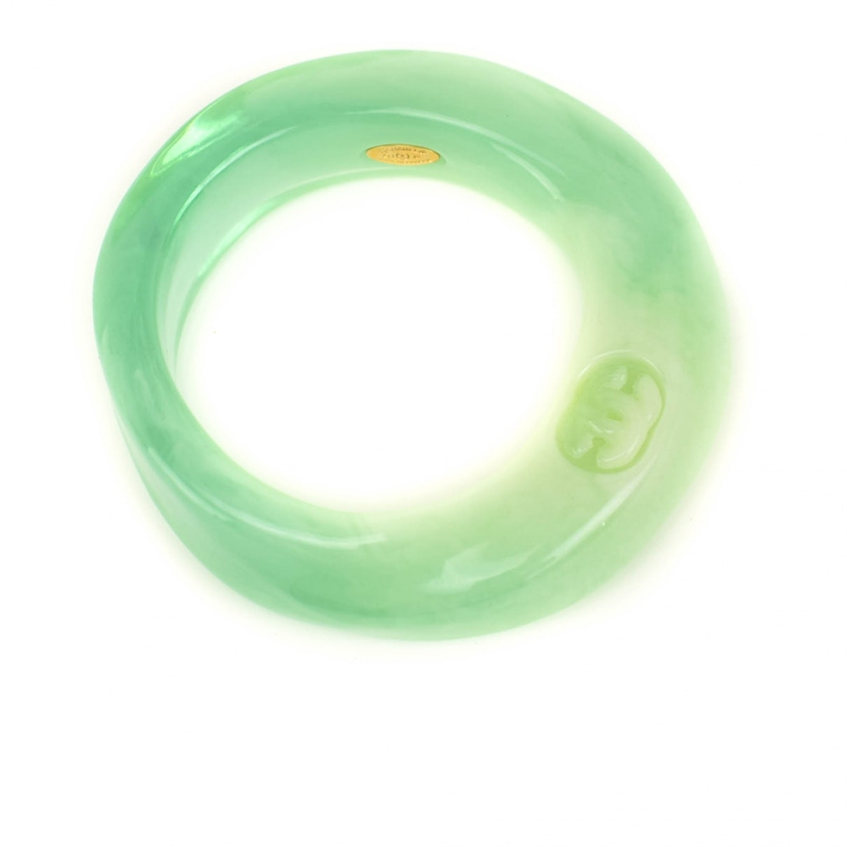 Chanel cc green plastic bracelets