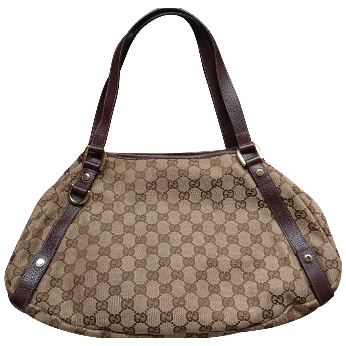 Gucci pelham brown cloth handbag