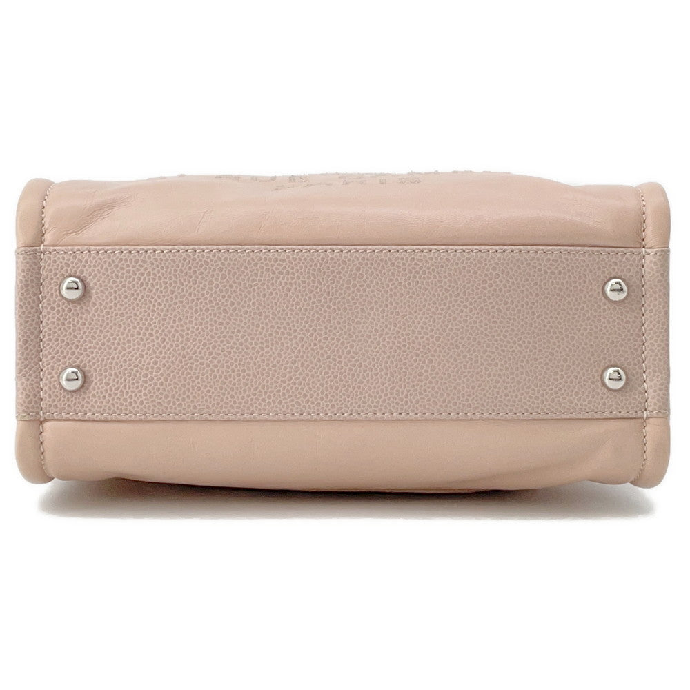 Chanel Deauville ChainTote Caviar Pink PM Leather Tote Bag