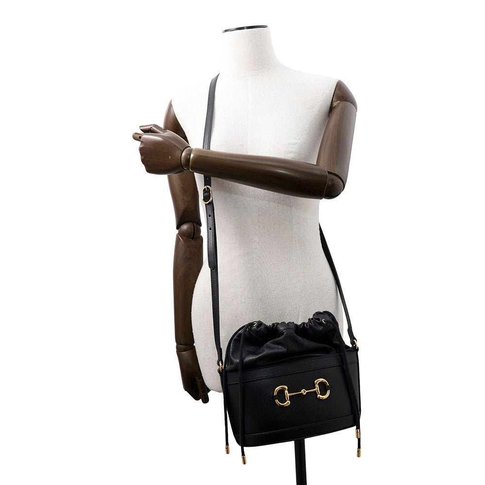 Gucci Horsebit Shoulder Bag Black602118 Leather