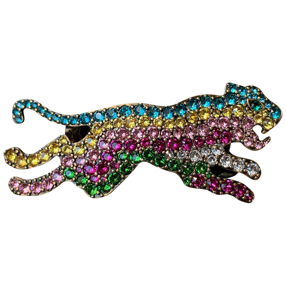 Gucci multicolour metal rings