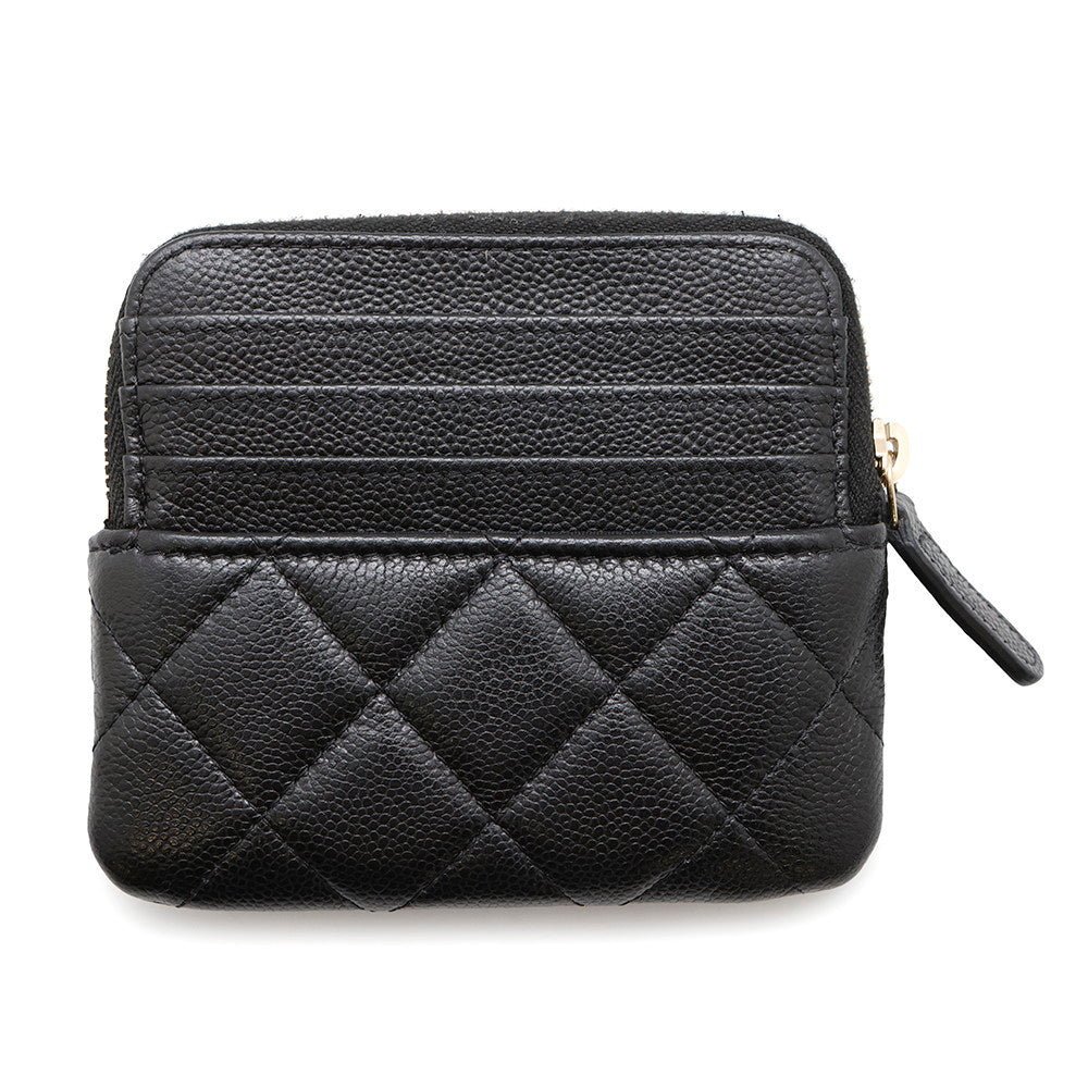 Chanel Coin purse BlackAP2061 Caviar Leather Wallet Case