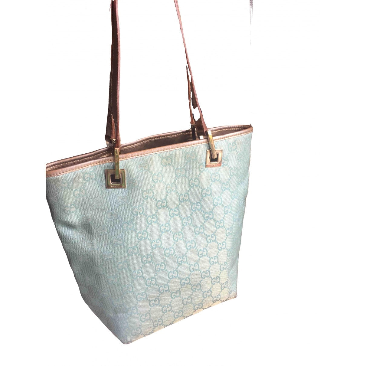 Gucci turquoise cloth handbag