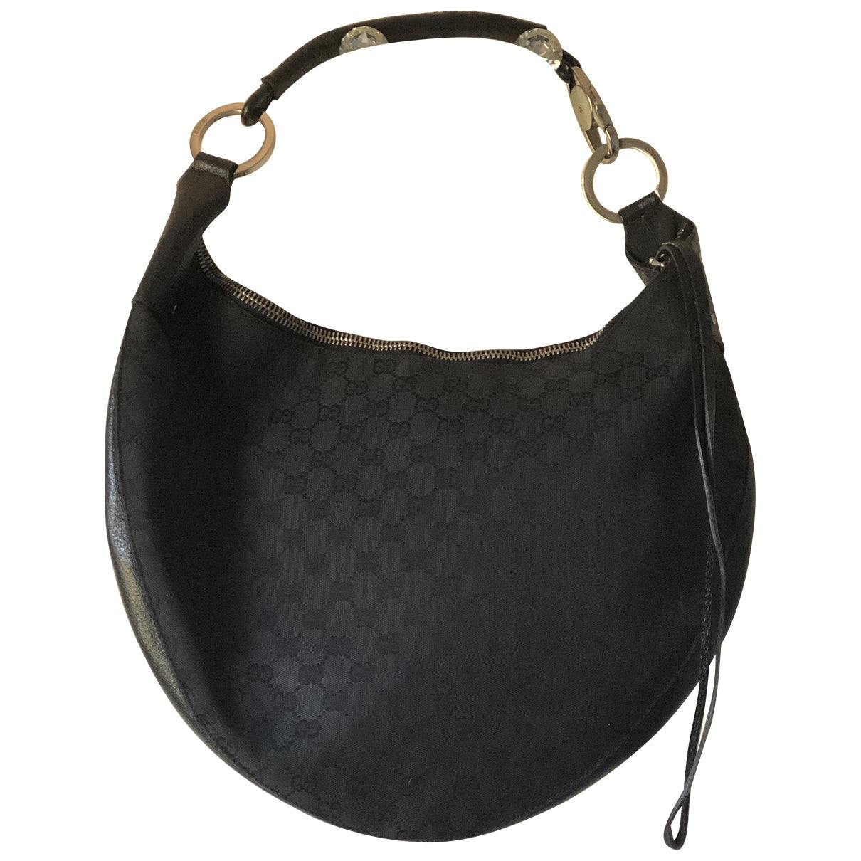 Gucci hobo black cloth handbag