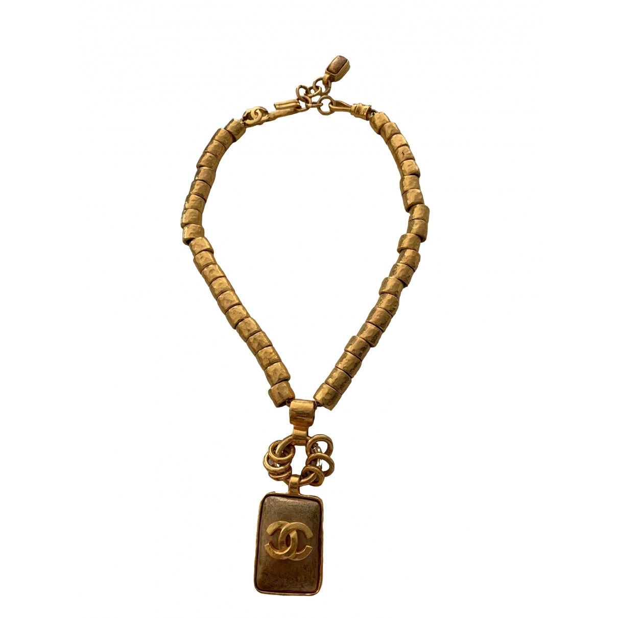 Chanel cc gold metal necklaces