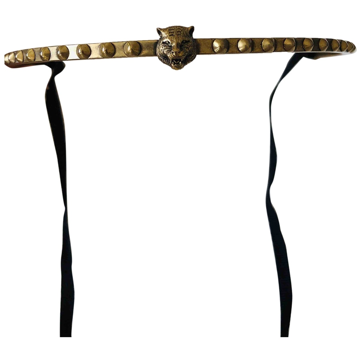 Gucci gold metal necklaces
